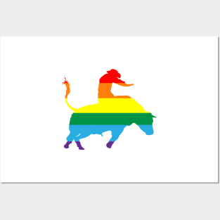 Bull Rider 1: Pride Flag Posters and Art